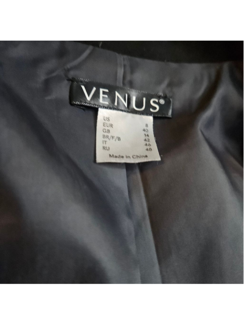 VENUS 8 Gray High Low Peplum Ruffle Back Blazer - Picture 8 of 10